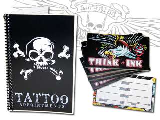 Tattoo Flash Appointment Book w/ Appointment Cards 50pk  