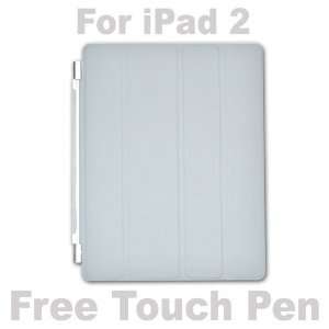  Apple Ipad 2 Polyurethane Smart Cover   Gray + Free Touch 