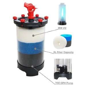   Aquarium Canister Filter + UV Bulb for up to 125 Gallon, 700GPH Pet