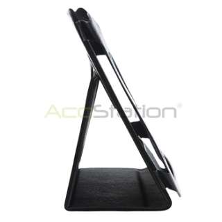 For Archos Arnova 10 G2 Tablet Black Plain Folio Leather Case Pouch 