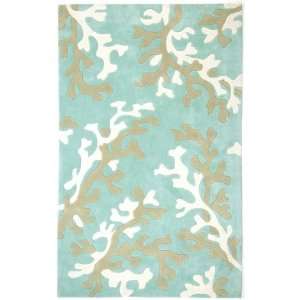   Rugs Fusion Coral Fixation FN06 Turquoise Blue/White 2 X 3 Area Rug