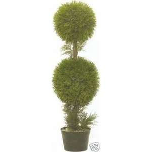  3 foot Artificial Double Ball Cypress Topiary Tree in a 