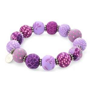   Bracelet   Large Bead Antique   Lilac * Viva Bead New Clay Artisan