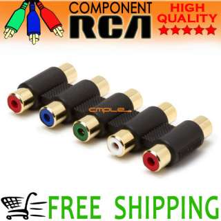 RGB RCA Coupler Splitter Video/Audio 5 RCA Component