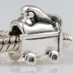 Mother Baby Carriage Authentic 925 Sterling Silver Charm Fits Pandora 