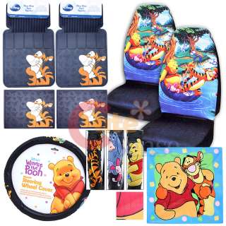 Winnie The Pooh & Friends Tigger Car Seat Covers Accessories Set 8PC