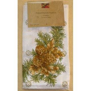 Autumn Classics Damask Napkins, Set of 4, Suits Thanksgiving to 