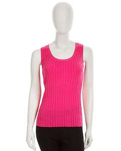 Lafayette 148 New York Pleat Stitch Tank, Azalea  