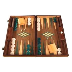  Walnut Wood Backgammon Game Set   Large Board, Brown 