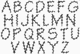 Rodeo Barbed Wire Font Machine Embroidry Designs  