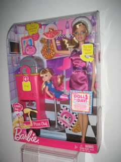 BARBIE PIZZA CHEF BARBIE & KELLY DOLL PIZZA REALLY SPIN  