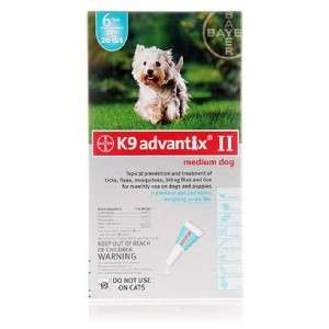 K9 ADVANTIX ll Dog Flea Medication 11 20 lbs Teal 6 Month  