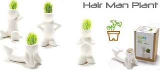 Gift Office Toy Mini Novel Bonsai Grass Doll Hair Man Plant Stand #7 