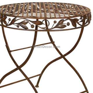 Iron 3pc Patio Bistro Furniture Set, Table & 2 Chairs