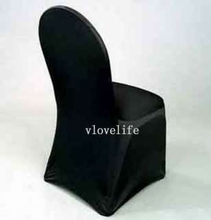 50PCS Black Spandex Lycra Chair Cover For Wedding Party  