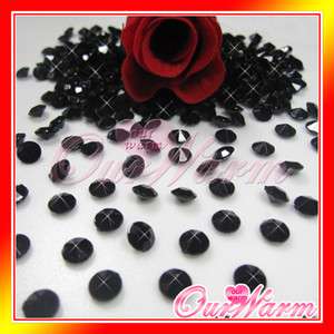 2000 Black Diamond Confetti 6.5mm Wedding Party Decor  