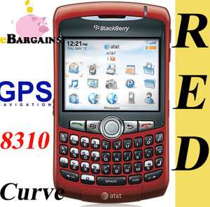 MINT RIM Blackberry 8310 Curve UNLOCKED Phone AT&T RED Smartphone 