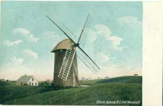 RHODE ISLAND Block Island, Old Windmill c.1906 POSTCARD  