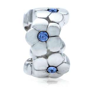 metal sterling silver color sapphire blue gemstone crystal swarovski 