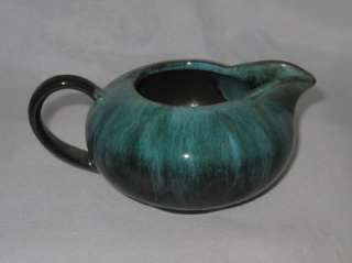 Blue Mountain Pottery Small Creamer & Sugar Bowl, GREEN  