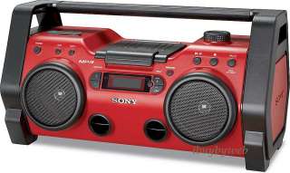   H10CP Heavy Duty Rugged Portable AM/FM Radio Boombox CD/ Player RED