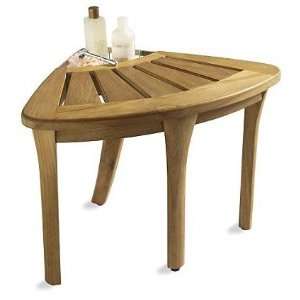   Corner Seat Shower Bench / Stool with Basket Patio, Lawn & Garden