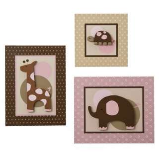 Lambs & Ivy Emma Wall Decor in Pink and Brown.Opens in a new window