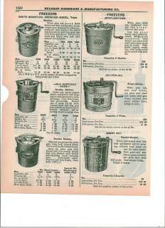 1940 Ice Cream Freezers Makers White Mountain ad  