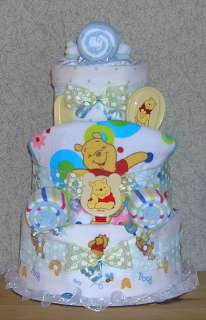 ELITE WINNIE THE POOH THEME DIAPER CAKE~GIFTS BY JAYDE  