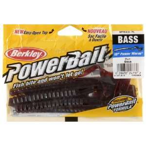  Berkley PowerBait 10   Plum Power Worm   6 Pack 