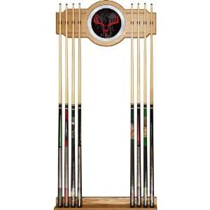  Hunt Skull Billiard Cue Rack with Mirror 