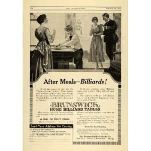  1917 Ad Brunswick Carom Home Billiard Pocket Tables 