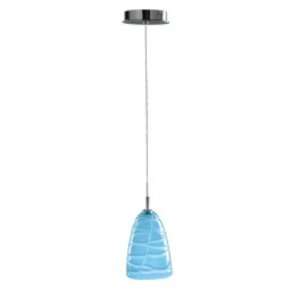   Pendant with Ice Blue Glass Shade Oil Rubbed Bronze