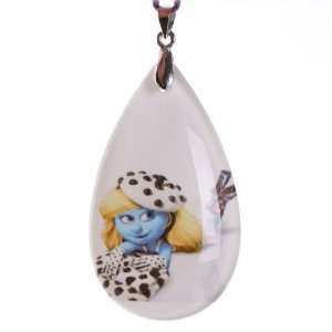   Blue Cartoon Girl Character Water drop Wonderful Glass Pendant Fashion