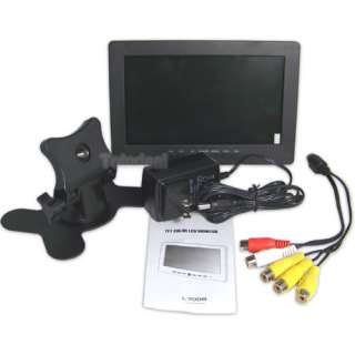   TFT LCD Color Car Rearview Back up Monitor DVD 3 Ways AV Input  