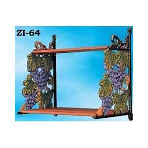  Cast Iron Double Shelf With Grapes Design 