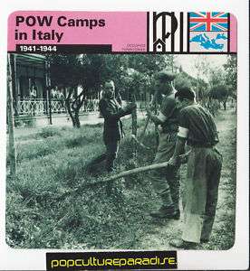 POW CAMPS IN ITALY British Prisoner Naples WW2 WAR CARD  