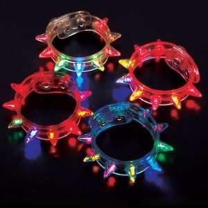    9.5 Assorted Flashing Spike Bracelet   5 pieces Toys & Games
