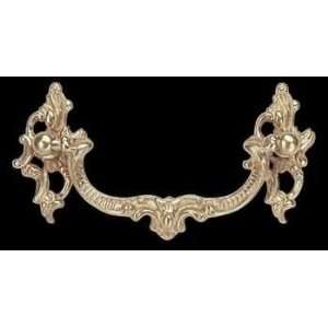   Cabinet Pulls Bright Solid Brass, Ornate Bail Pull