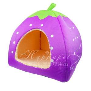 purple sponge strewberry pet/cat/dog house ANY SIZE S/M/L  