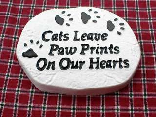 New PET MEMORIAL CAT Grave Headstone Stone Monument Marker Cats Leave 