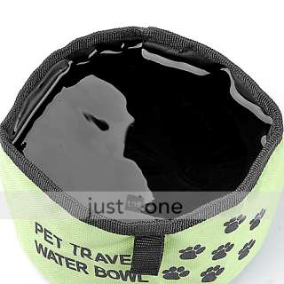 Pet Dog Cat Foldable Travel Food Water Feeder Dish Bowl  