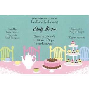 Tea Table, Custom Personalized Bridal Shower Invitation, by Inviting 