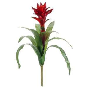  Faux 20 Bromeliad Plant Red (Pack of 12) Patio, Lawn 