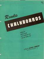 ROWLES Catalog ASBESTOS School Chalkboards Classrooms  