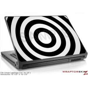  Large Laptop Skin Bullseye Black and White Electronics