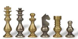 Italfama Ottone Solido Solid Brass Chess Pieces Set  
