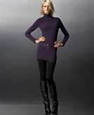   Belted Turtleneck Sweater Tunic & Seamless Wide Waistband Leggings