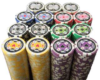 1000 11.5g Las Vegas Casino Style Poker Chips Chip Set  