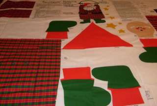 Swinging Santa Card Holder Fabric Panel Christmas  